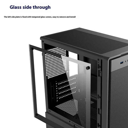 Power Train Flying  PC Case MATX Mini-ITX Chassis SFX/ATX Power Supply Desktop Portable Computer Case U3 port Iron net Panel