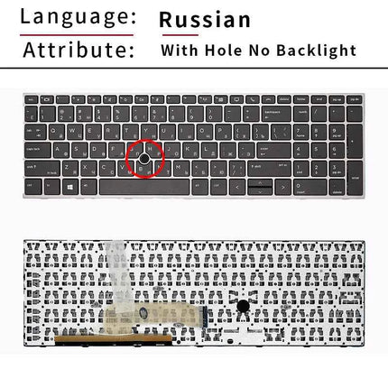 Replacement US/RU Russian Backlit Keyboard for HP ZBOOK 15 G5 G6, ZBook 17 G5 G6 L29635 L12765-041 L28407 L12764-071