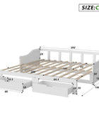 Rosahqnda children's bunk bed 90x200cm with 2 drawers multi-function bed single/double bed,Wooden bed with slatted frame,White