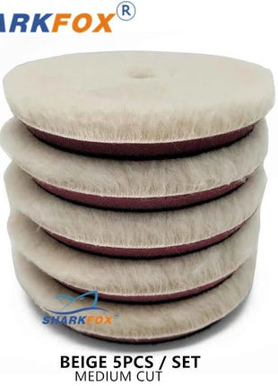 Sharkfox 5/6 Inch (125mm/150mm)Mix Color Wool Polishing Pad High Density Lamb Woollen Car body Polish Wheel Buffing Pad