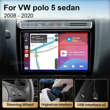 Android 15 For Volkswagen VW POLO 5 Sedan 2008 - 2023 Car Radio Navigation Multimedia Player Carplay Auto Stereo DSP WIFI+4G GPS