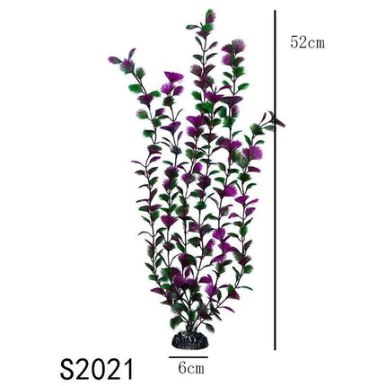 Artificial Aquarium Decor Plants Water Weeds Ornament Aquatic Fish Tank Simulation Grass Flower Decoration Accessories
