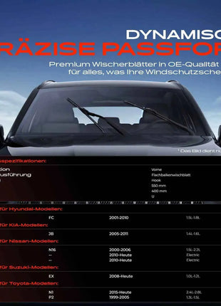 Frankberg 2x Spazzole tergicristallo anteriori sinistra e destra per Hyundai Matrix i10 Chevrolet Aveo/Kalos hatchback T200