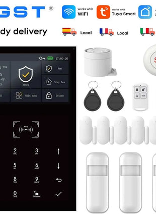 Sistema di sicurezza allarme wireless Smart Tuya GSM con sensore di movimento PIR e telecomando per la protezione del magazzino del negozio di villa