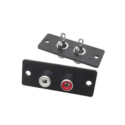 2/5 pezzi connettore jack femmina RCA a 2 vie terminale pannello a parete piastra ingresso presa telaio Phono adattatore audio AV