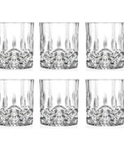 6pcs/4pcs/2pcs/1pcs Whiskey Cup Crystal Glass 230ml Wine Cup Transparent Drinkware for Bar/Home Spirit Cups Embossed Water Cup