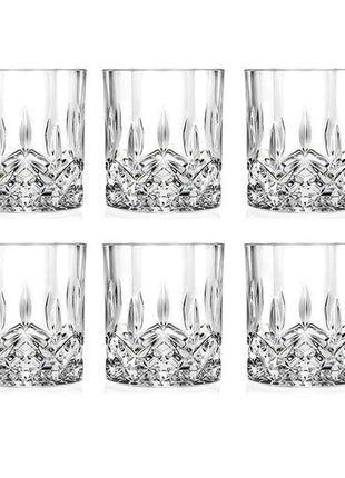 6pcs/4pcs/2pcs/1pcs Whiskey Cup Crystal Glass 230ml Wine Cup Transparent Drinkware for Bar/Home Spirit Cups Embossed Water Cup