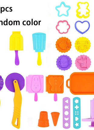 Stampo per pasta da gioco per gelato 3D Accessori per pasta da gioco Giocattoli artigianali fai-da-te per bambini Bambini Simpatico animale ghiacciolo Stampi per argilla da plastilina