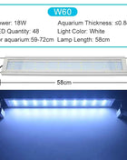 Aquarium LED Light Super Slim Fish Tank Aquatic Plant Grow Lighting Waterproof Bright Clip Lamp Blue LED 18-72cm for Plants 220v