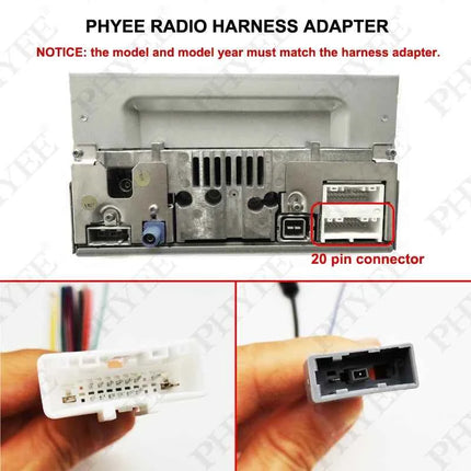 Cablaggio Radio a 20 Pin, cavo Antenna connettore a 3Pin, cavi fai da te per Car Multimedia, per Nissan Qashqai Versa Sentra X-trail