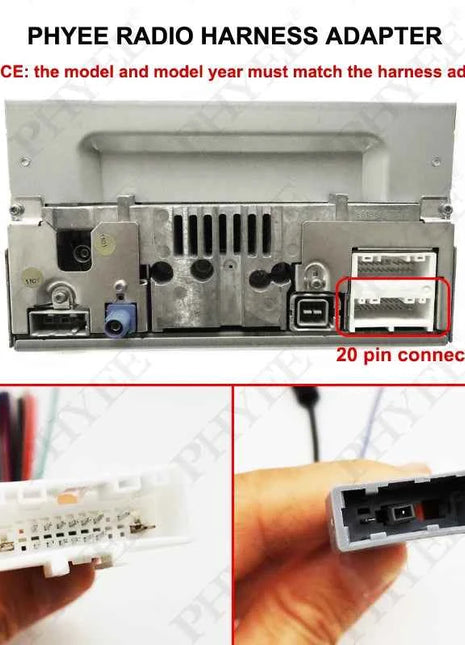 Cablaggio Radio a 20 Pin, cavo Antenna connettore a 3Pin, cavi fai da te per Car Multimedia, per Nissan Qashqai Versa Sentra X-trail