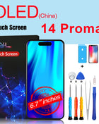 PINZHENG Schermo di alta qualità INCELL LCD OLED per iPhone 14 Pro 15 Plus 13 Pro Max Display per sostituzione iPhone con strumenti