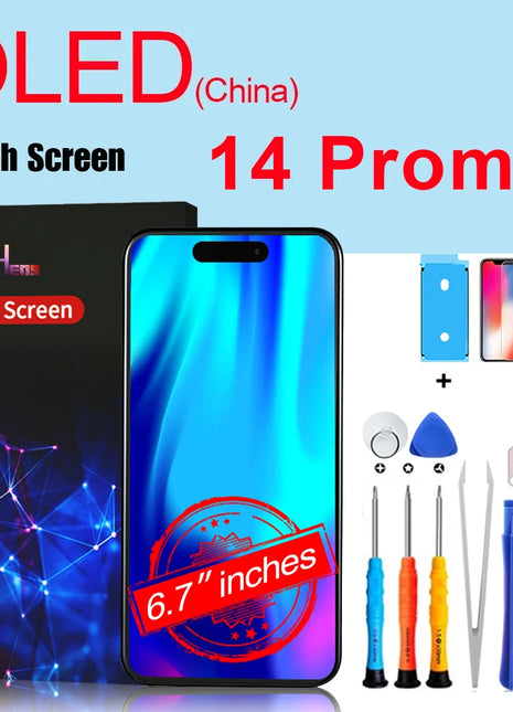 PINZHENG Schermo di alta qualità INCELL LCD OLED per iPhone 14 Pro 15 Plus 13 Pro Max Display per sostituzione iPhone con strumenti