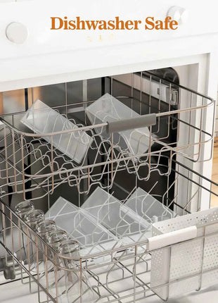 Food Storage Containers with Lids, Freezer Containers, Lunchbox, 26 Pieces (13 Containers, 13 Lids), 8x0.55L & 5x0.24L