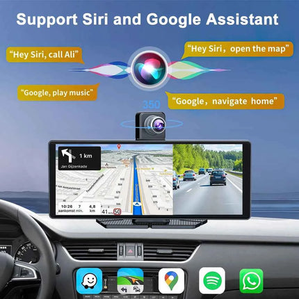 Universal 10.26" Car Intelligent 4K 360° Rotatio Car DVR Dash Cam Wireless CarPlay & Android Auto Bluetooth WIFI Rear Reversing