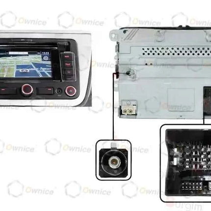 Ownice 9 "Fascias telaio autoradio per Seat Altea Toledo 5P 2004 - 2015 Pannello stereo Cablaggio Cavo di alimentazione Cavo Canbus