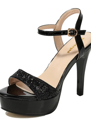 Sandali Donna con Plateau e Tacchi Sottili da Sera