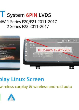 Wireless Carplay Android 14 For BMW F20 F30 F21 F22 F31 F32 F33 F34 F36 NBT EVO Multimedia Player Auto Radio Screen GPS