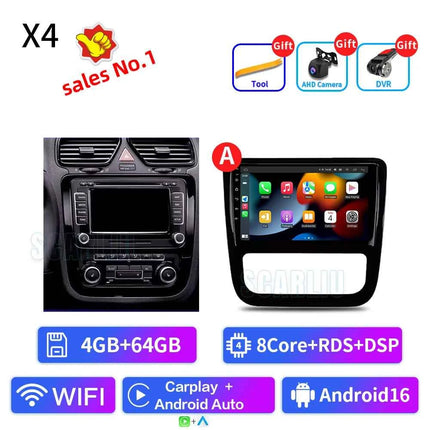 Android 16 For VW Volkswagen Scirocco 3 III Mk3 2008-2014 9 inch 8 Core WIFI Bluetooth Auto Navigation System Radio Multimedia