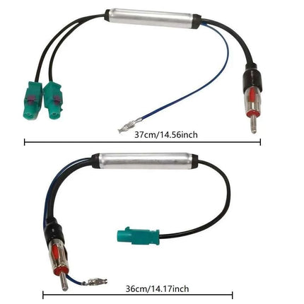 Antenna radio speciale per auto AM/FM Amplificatore di segnale radio audio Doppio adattatore antenna per antenna radio Fakra RF per Volkswagen