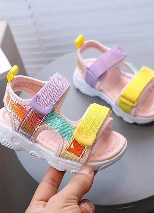 Sandali morbidi e comodi per bambini con suole antiscivolo sandali colorati per bambini per neonate (2-6 anni)