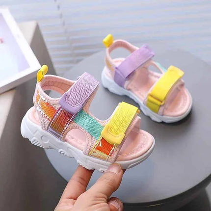 Sandali morbidi e comodi per bambini con suole antiscivolo sandali colorati per bambini per neonate (2-6 anni)