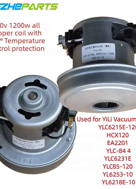 Used for YiLi YCL6215E-120 YL6253-10 YL6218E Vacuum Cleaner Motor Accessories 220V 1200W 38000r/min Replacement Parts