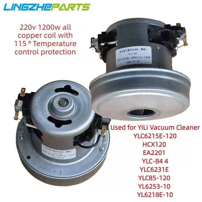 Used for YiLi YCL6215E-120 YL6253-10 YL6218E Vacuum Cleaner Motor Accessories 220V 1200W 38000r/min Replacement Parts