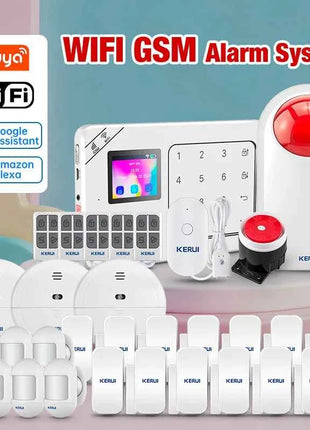 KERUI W181 Allarmi antifurto wireless WiFi GSM Sistema di allarme domestico 433MHZ Tuya Smart Life App per la protezione della sicurezza domestica Alexa