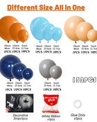 Kit Arco di Palloncini Blu, Arancioni, Grigi e Nude per Decorazioni Festa a Tema Cartoni Animati Bluey, Bingo, Cuccioli, Compleanno, Margherite