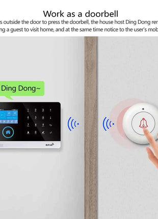 Protezione di sicurezza wireless WiFi + GSM/4G e 2G App Smart Home e Tuya Sistema di allarme di sicurezza domestica Alexa Funzionamento remoto 433 Mhz
