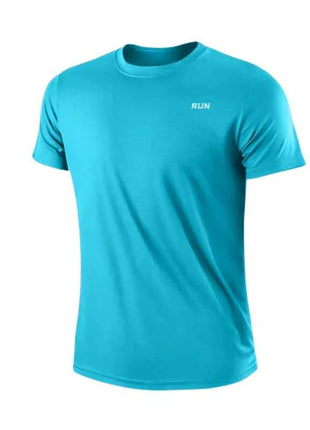 Men's Quick Dry Short Sleeve Gym Running Moisture Wicking Round Neck T-Shirt Training Exercise Gym Sport Shirt Tops Lightweight
