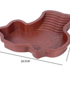 〔CC55〕Reptiles Water Dish With Anti-Slip Imitation Rock Ladders Food Water Bowl For Turtle Lizards Gecko Small Pet Supplies