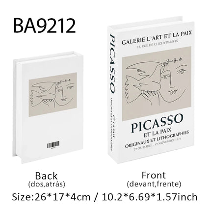 Boho Bauhaus Picasso Matisse Cucina Libri finti Decorazione Tavolino di moda di lusso Scatola portaoggetti decorativa Decorazione estetica