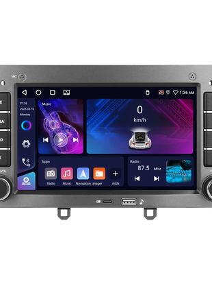Podofo Wireless CarPlay AI Voice Car Radio Android Auto DSP GPS Multimedia Player For Peugeot 308 (T7) /408 FM/RDS EQ BT WIFI