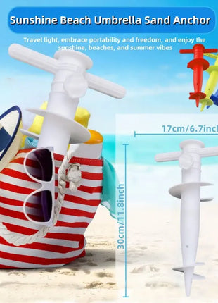 1Pc Ombrello Sabbia Ancoraggio Base di Plastica Regolabile Sole Spiaggia Patio Sabbia Terra Strumenti di Fissaggio Supporto di Ancoraggio Spike Auger Strumenti Sole
