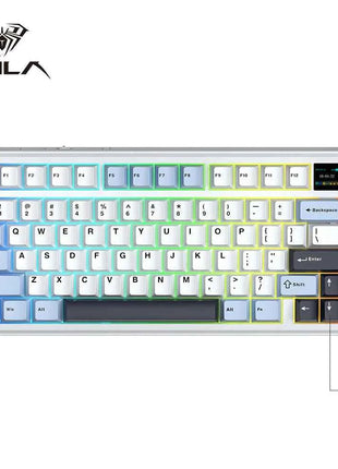 Aula F75 MAX Wireless Mechanical Keyboard With TFT Screen and Knob Gasket RGB Backlight Gaming Keyboard in 75% Layout Hot-Swap