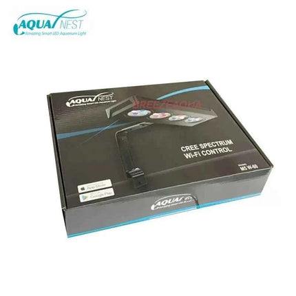 110-240V AQUA NEST Aquarium Light W30/40/60 Full CREE Spectrum Saltwater Lighting Invisible WiFi Design for Coral Reef Fish Tank