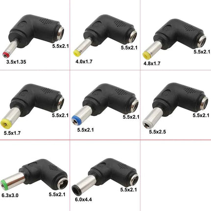 5/2/1 Pz Ad Angolo Retto DC 5.5x2.1mm Jack Femmina a 3.5x1.35 4.0x1.7 4.8x1.7 5.5x2.1 5.5x2.5 6.3x3.0 6.0x4.4mm Connettore DC Maschio