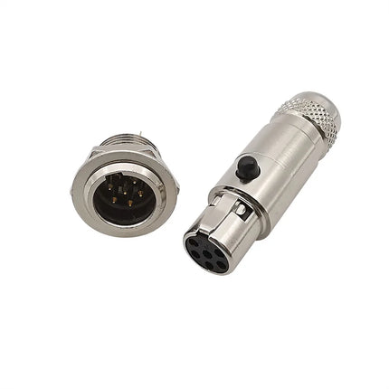 1 Coppia di Metallo Mini XLR 3/4/5/6 Spille Spina Femmina Maschio Martinetti Telaio Pannello Presa Audio Microfono Cavo di Saldatura connettore