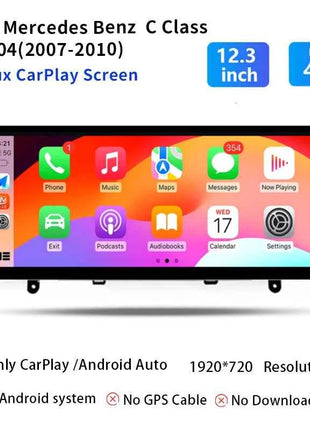 12.3"Android 14 Car Multimedia For MercedesBenz W204 W205 2007-2018 Wireless Auto Radio Player Stereo Screen Head Unit Carplay