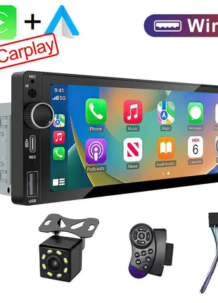 IPS 6.9 Inch 1Din Wireless Or wired Carplay Android Auto Car Radio Multimedia MP5 Player 1 Din DVD Bluetooth Stereo USB Charging