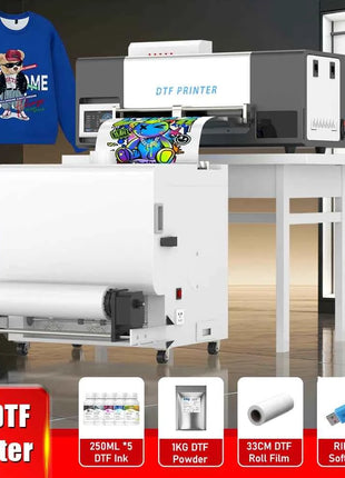 A3 DTF Printer 6 Color For Epson XP600  Auto Ink Circulation Direct to Film Heat Transfer Printing Machine for Clothing Jeans