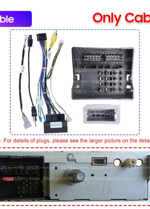Accessori per cavi radio Android a 16 pin per Peugeot 2008 3008 308 307 Citroen C5 C4 C3 Cablaggio Adattatore scatola decodificatore CANBUS