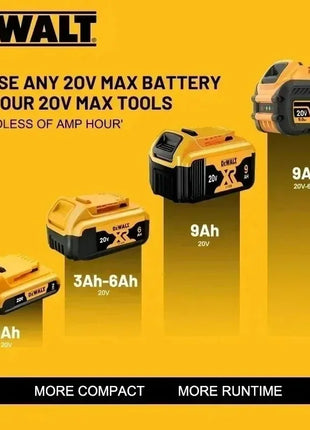 Batteria di Ricambio 100% Autentica Dewalt 18V/20V 6.0Ah Li-Ion per Utensili Elettrici, Compatibile con DCB200 DCB202 DCB205 DCB206 DCB209