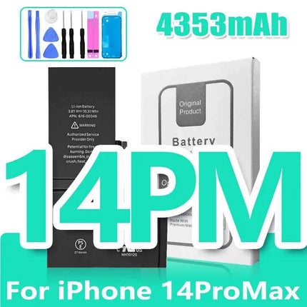 0 Cycle High Capacity Battery For iPhone 11 11Pro 12Pro 12 13 14 13Pro 14Pro Max Mini Phone Bateria + Free Tool Kit
