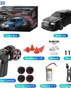 KF30 1:43 4WD RC Car With Gyroscope & Dual Motor System 2.4G Full-Proportional RC High Speed Racing Car LED Lights Toys Gifts
