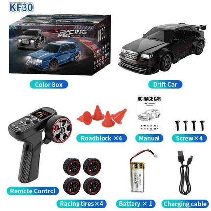KF30 1:43 4WD RC Car With Gyroscope & Dual Motor System 2.4G Full-Proportional RC High Speed Racing Car LED Lights Toys Gifts
