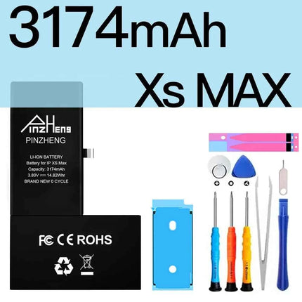 PINZHENG Real High Capacity Battery For iPhone 5S SE 6 6S 7 8 Plus X Xr Xs Max Phone Replacement Bateria Warranty One Year