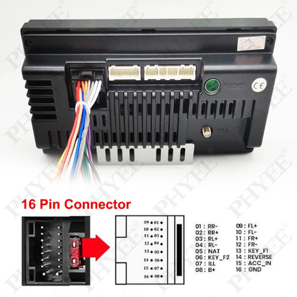 Adattatore per cablaggio radio Spina connettore a 16 pin 10 pezzi Cavo all'ingrosso per Toyota Corolla Camry RAV4 Hilux Land Cruiser Yaris